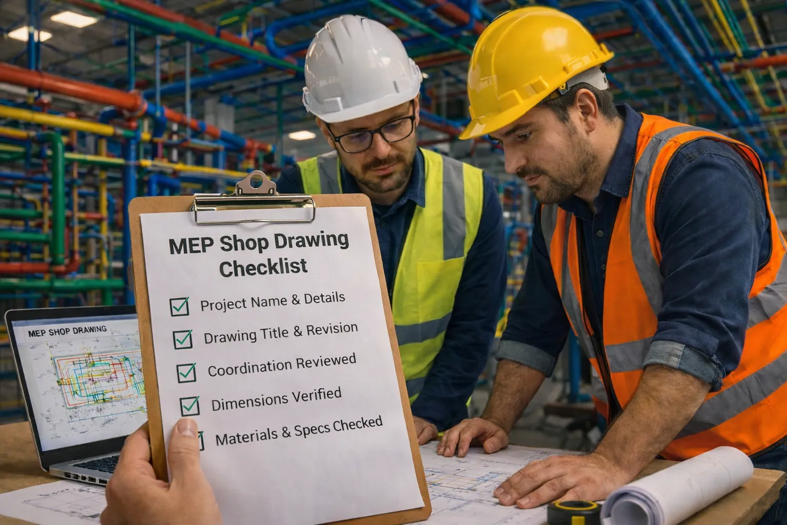 Ultimate MEP Shop Drawing Checklist Guide for Contractors and Subcontractors