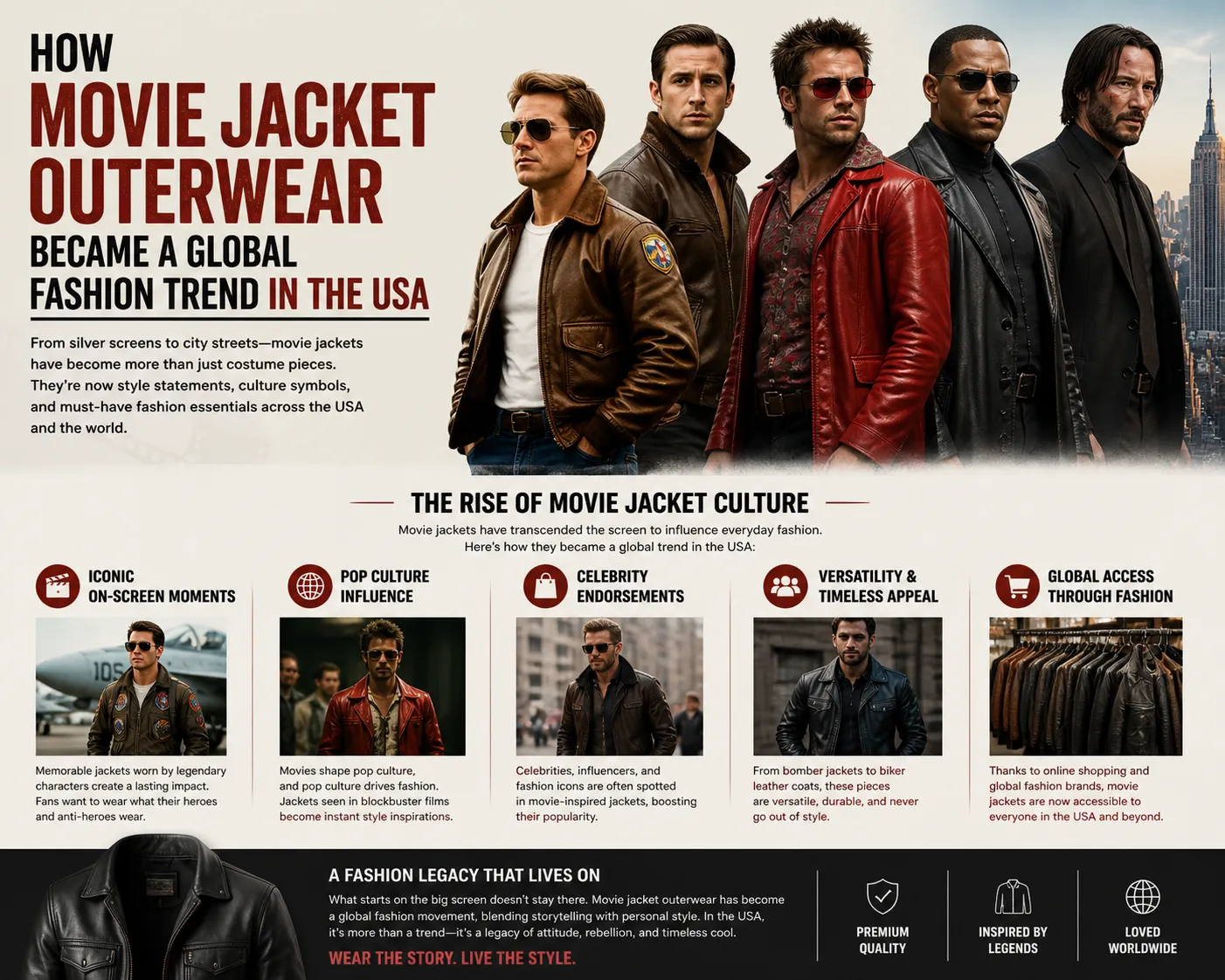 How Movie Jacket Outerwear Became a Global Fashion Trend in the USA