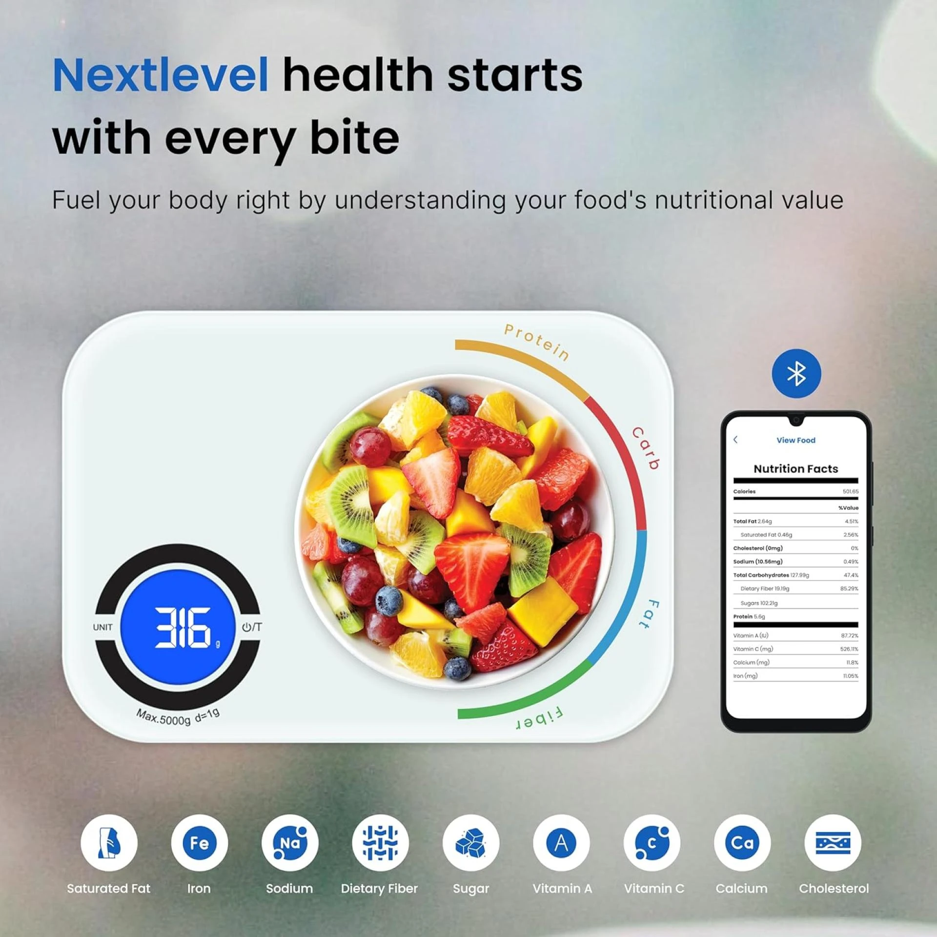 NextLevel Fit Smart Kitchen Scale: Accuracy at Fingertips