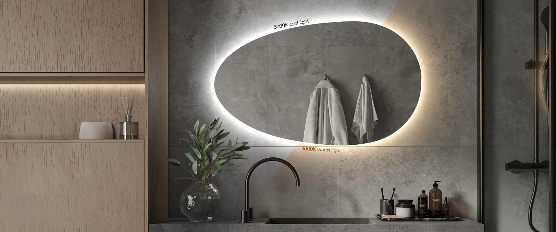 Why Would You Choose An Asymmetrical Mirror For Your Bathroom - Illuminated Mirrors