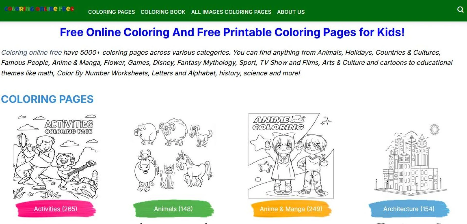 Coloring Pages Free Online Printable