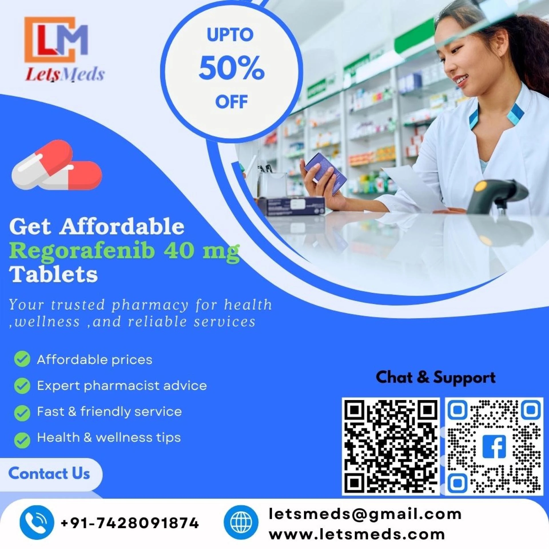 Get Affordable Regorafenib 40 mg Tablets: Trust LetsMeds for Quality and Convenience