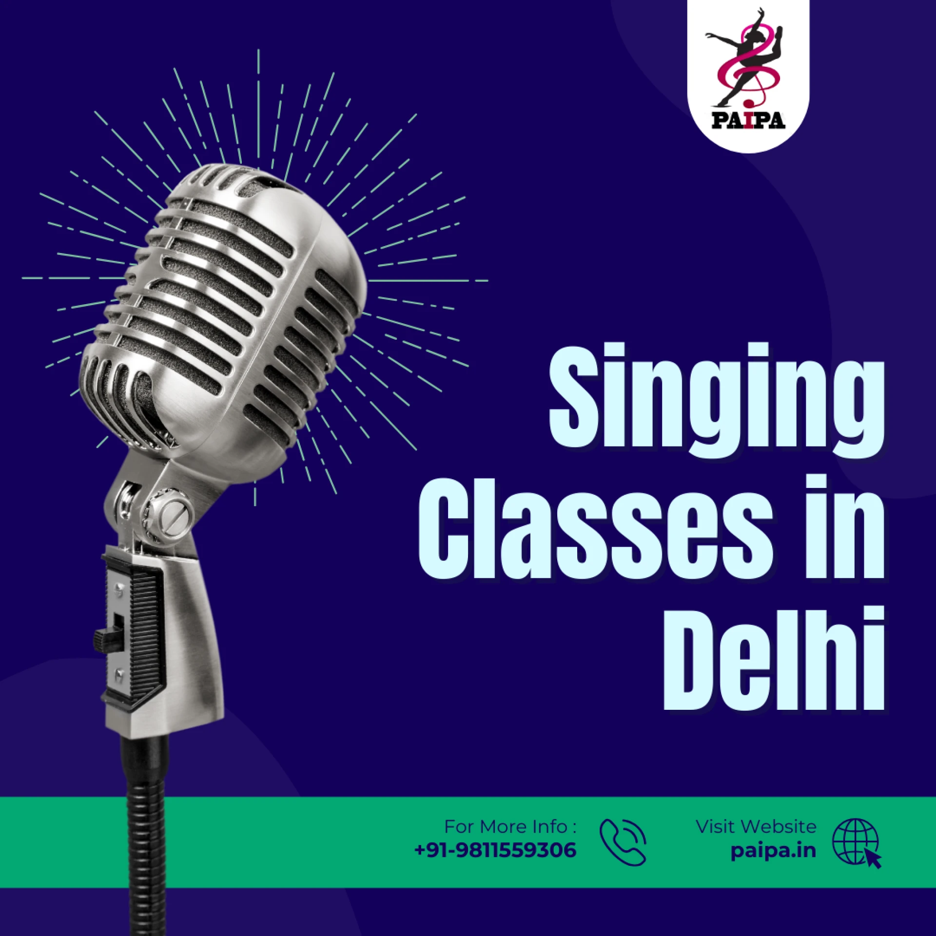 Which institutes offer professional singing courses in Delhi