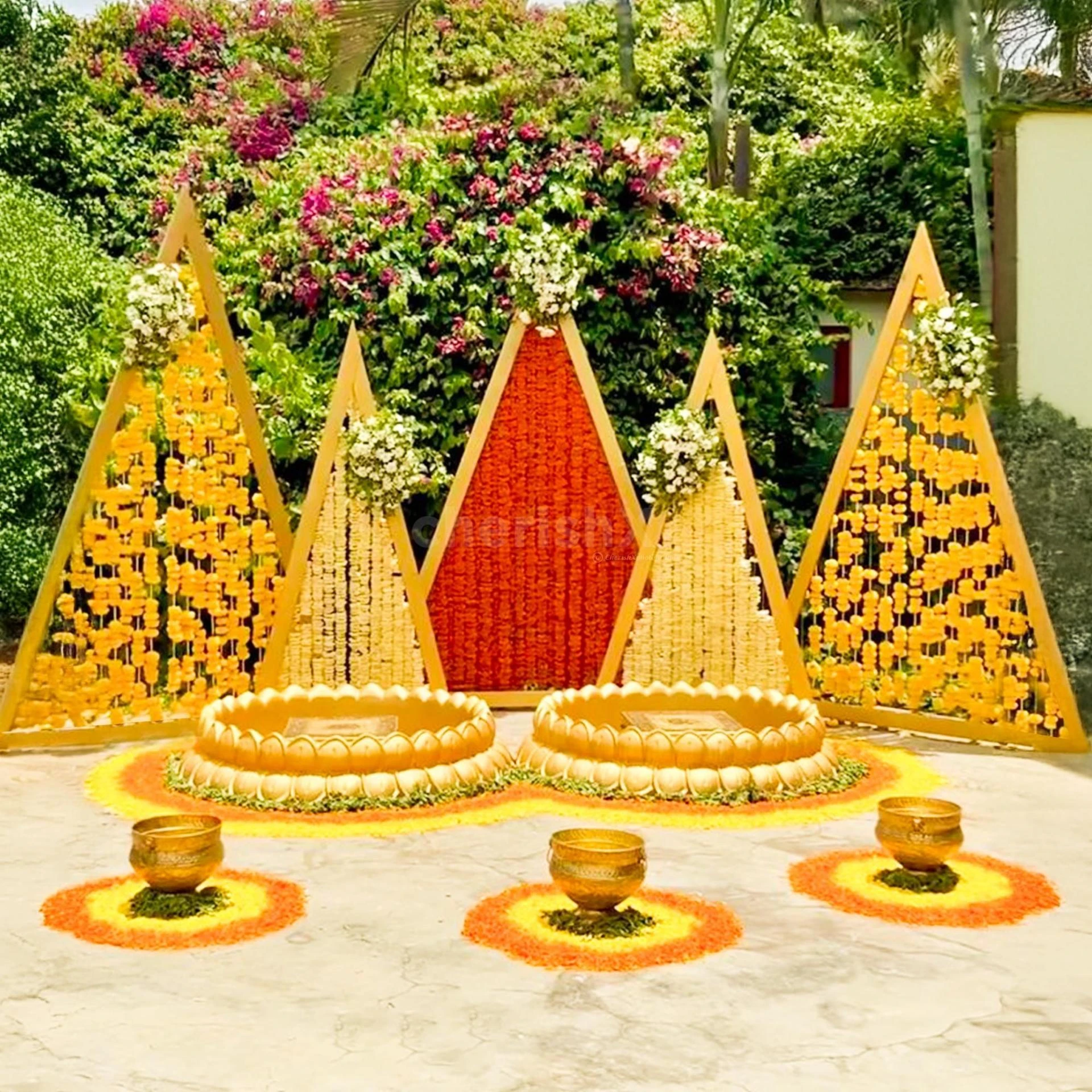 Bride And Groom Enter Ideas During The Haldi Event