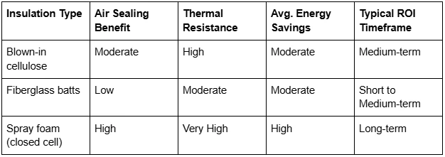 The ROI of Upgrading Residential Insulation in Mild Climate Zones