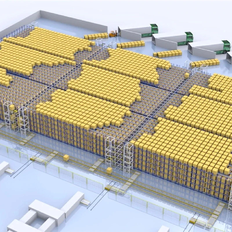 Shuttle and Carrier Intelligent Warehouse Storage System