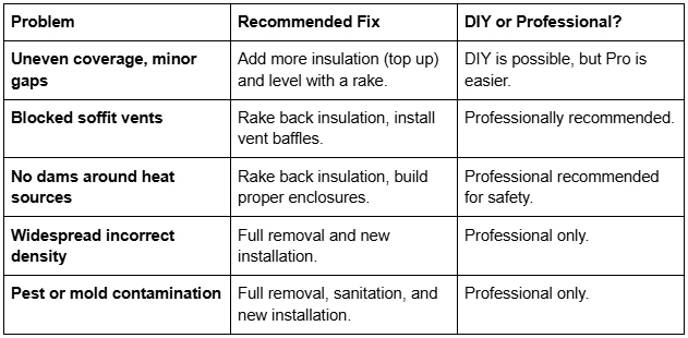 What Are the Signs of Poorly Installed Blown-in Insulation, and How to Fix Them?