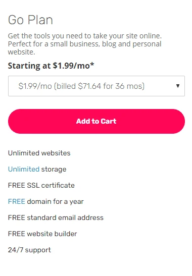 ipage shared hosting plans