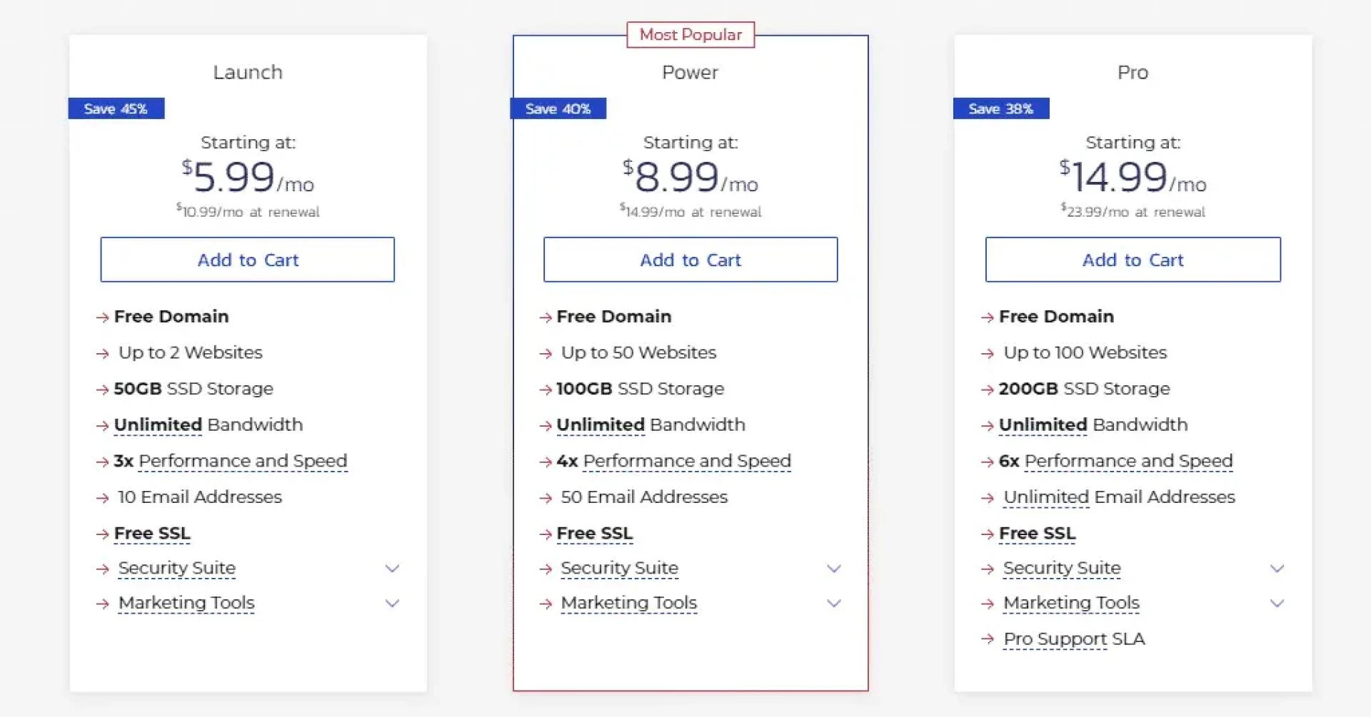 inmotion shared hosting plans